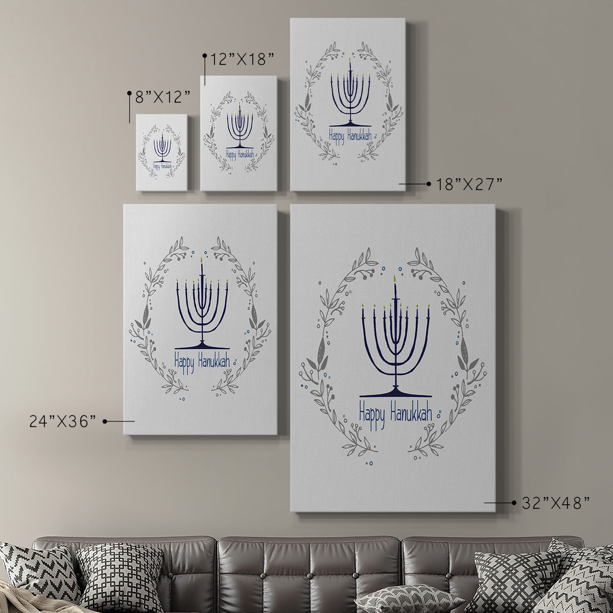 Happy Hanukkah II - Canvas Art Print