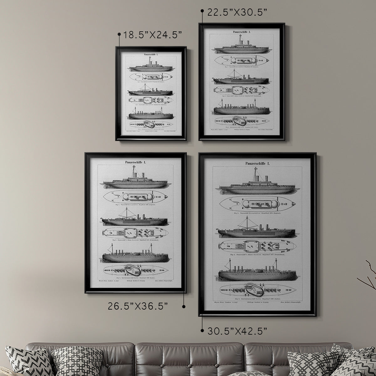 Industrial Ship - Modern Framed Canvas Print