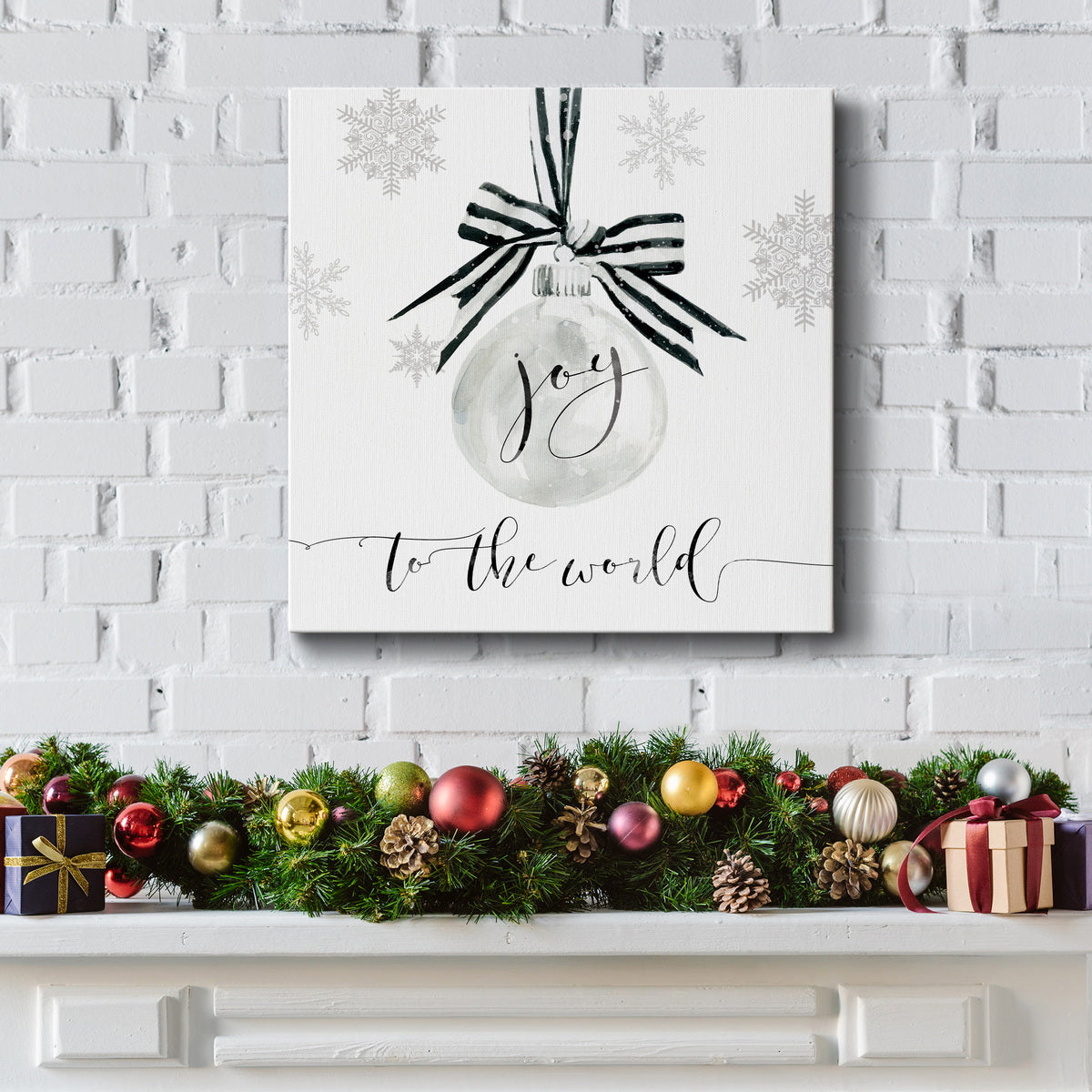 Joy Ornament - Premium Gallery Wrapped Canvas  - Ready to Hang