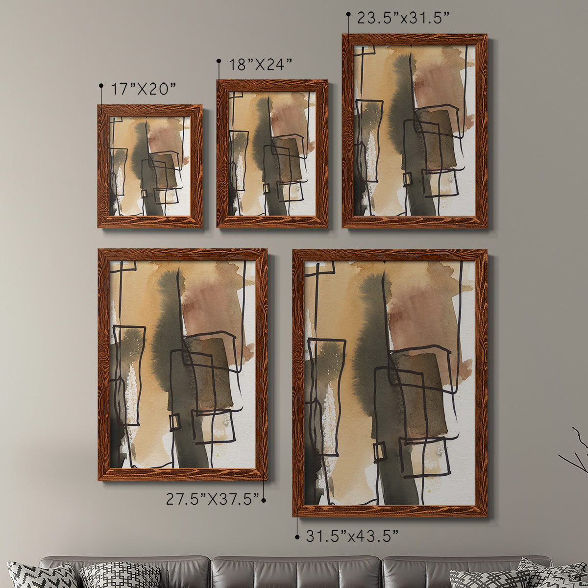 Retro Vibe III - Premium Framed Canvas 2 Piece Set - Ready to Hang