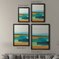 Aqua and Orange I - Modern Framed Canvas Print