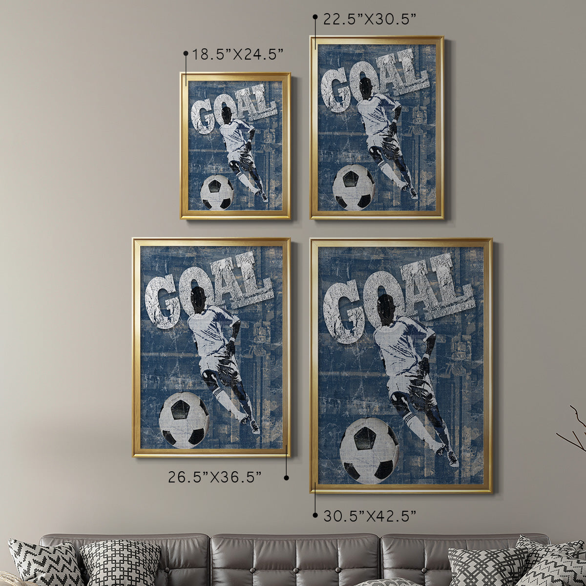 Goal Scorer - Modern Framed Canvas Print