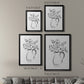 Sketchy Bouquet II - Modern Framed Canvas Print