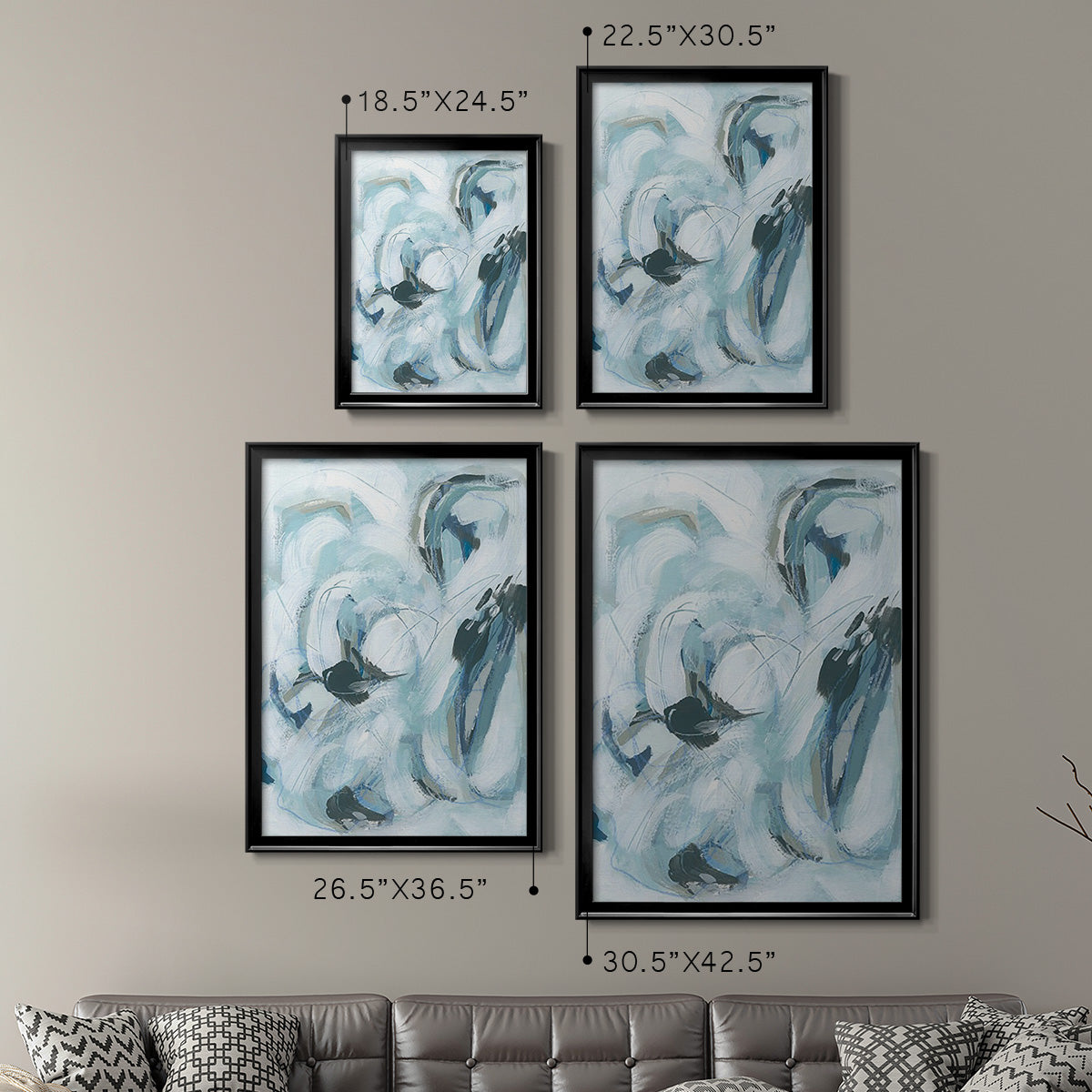 Fluid Receptor I - Modern Framed Canvas Print