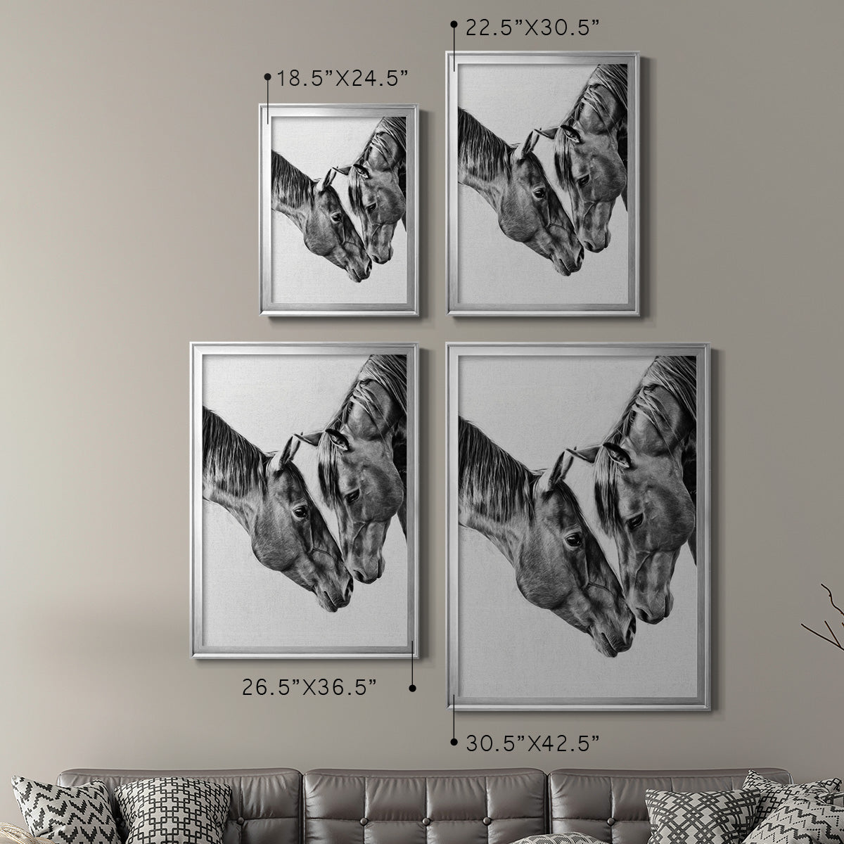 Equine Portrait VI - Modern Framed Canvas Print