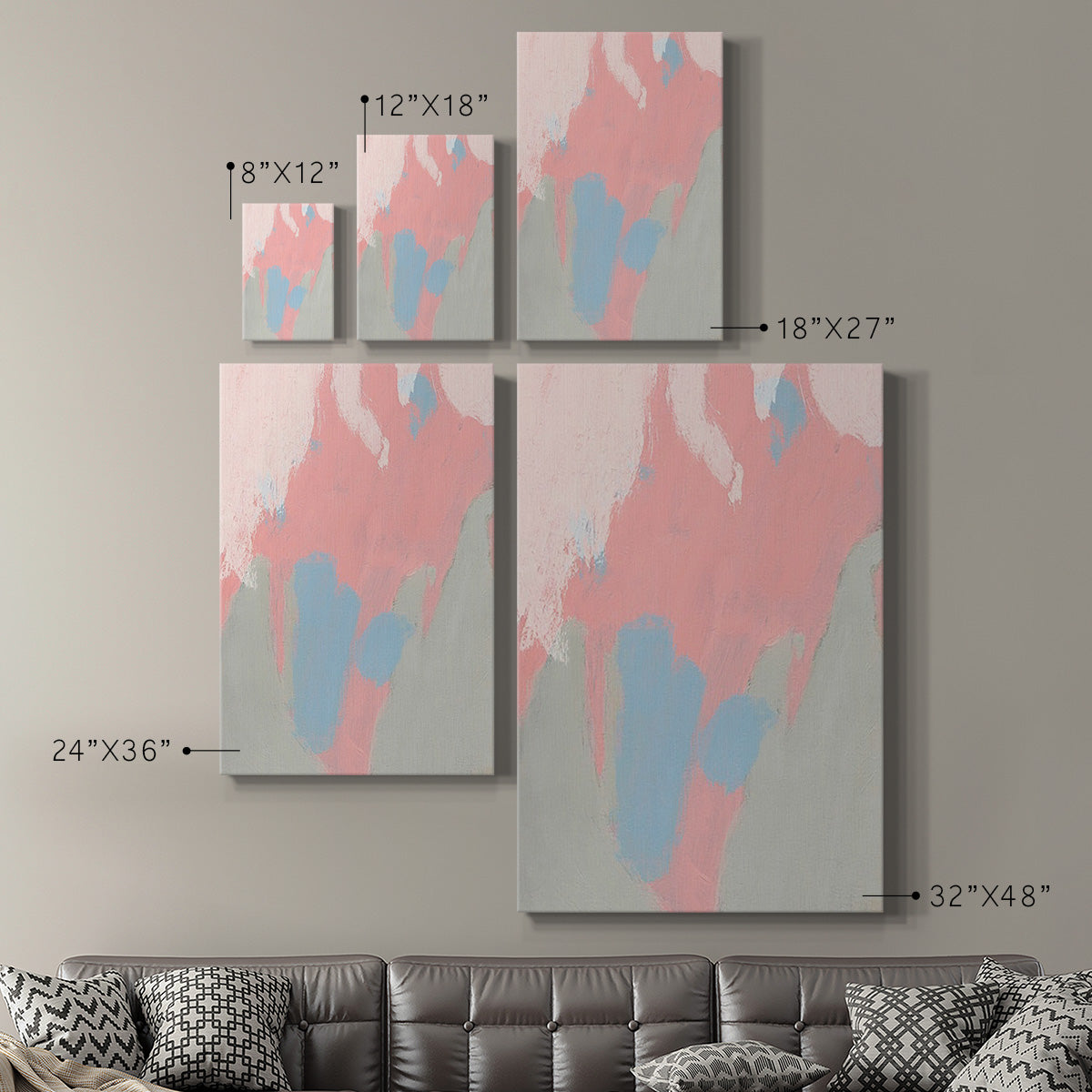 Blushing Abstract III - Canvas Art Print