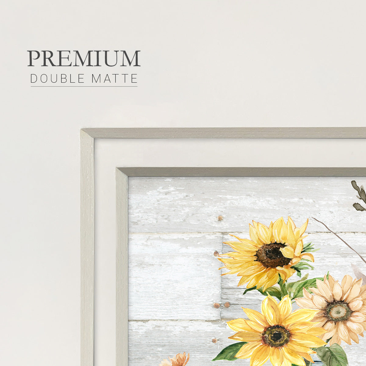 Sunflower Extravaganza Premium Framed Print Double Matboard