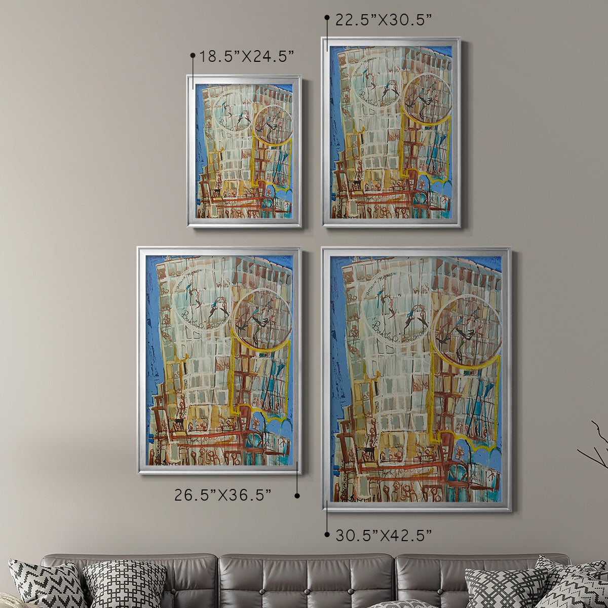 Bandaloo I - Modern Framed Canvas Print