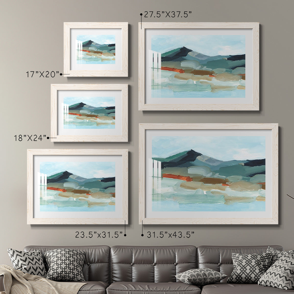 Autumn Mountains I - Barnwood Framed Art Print