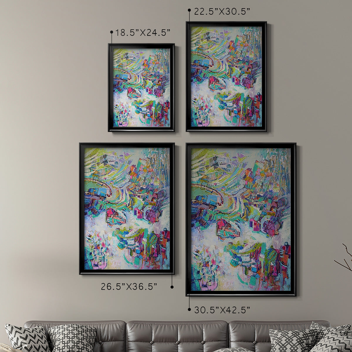 Gathering up the Goddess II - Modern Framed Canvas Print