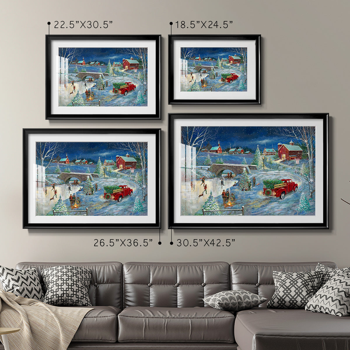Warm Holiday Memories - Modern Framed Art Print