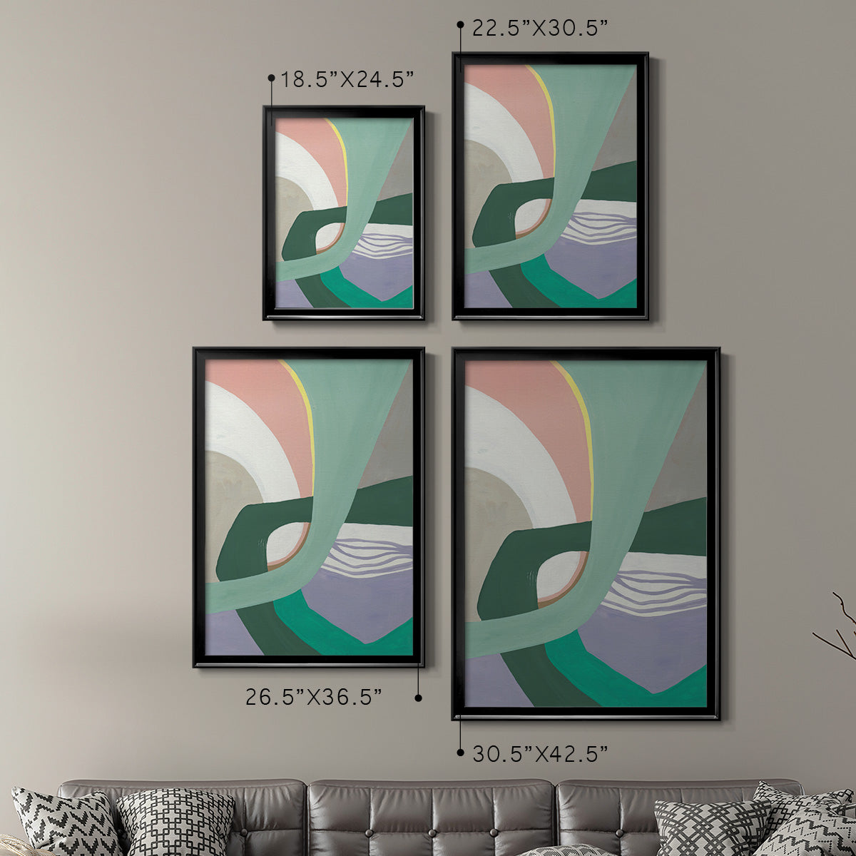 Merge Left - Modern Framed Canvas Print