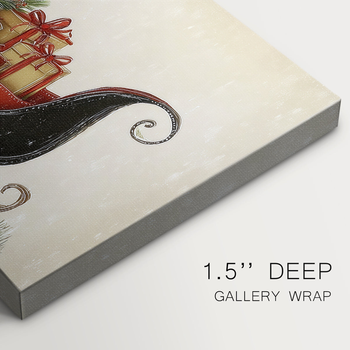 Tinsel-Gold Fir Chapel - Canvas Art Print