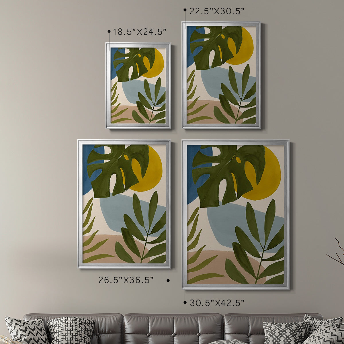 Tropica Tumble I - Modern Framed Canvas Print