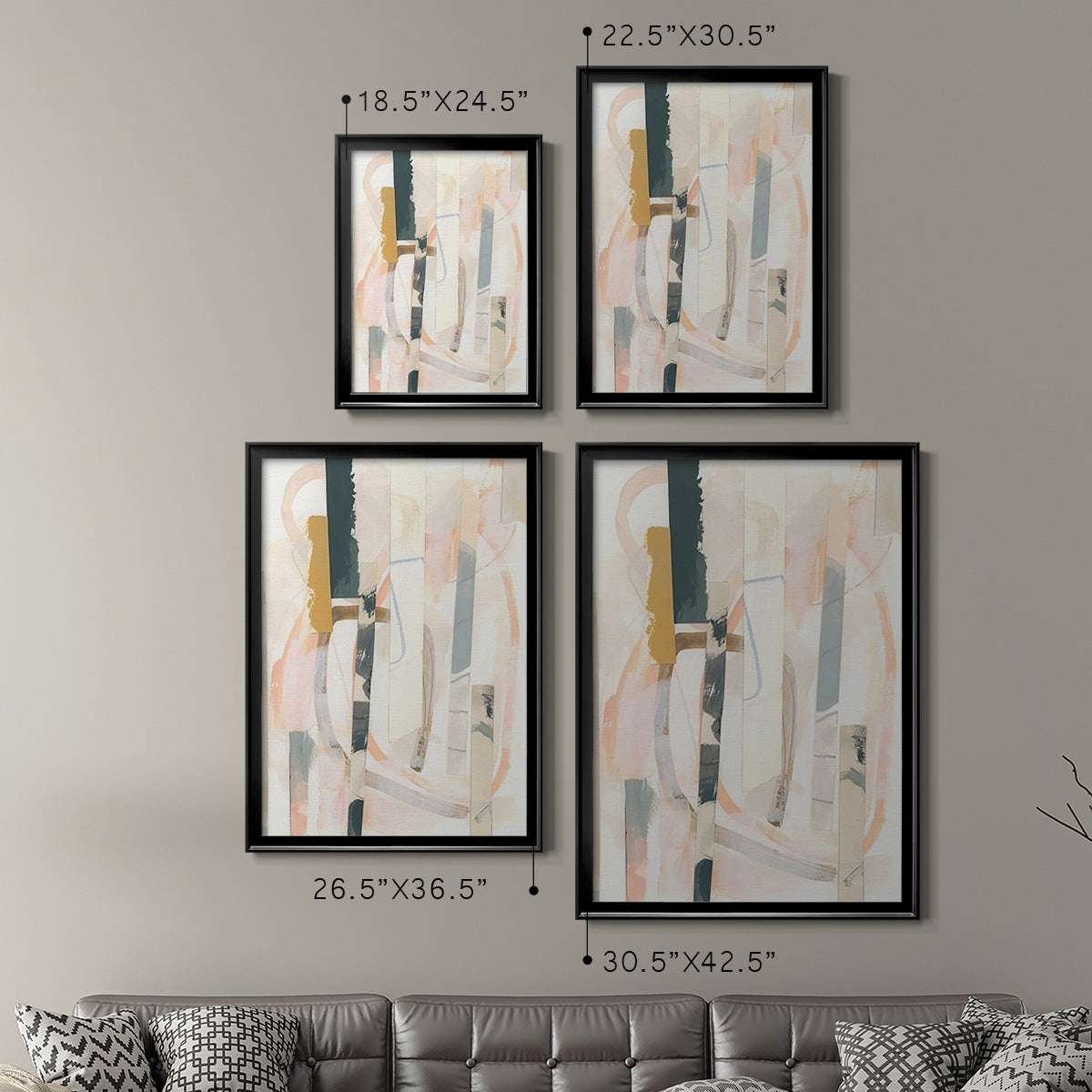 Melon Litmus II - Modern Framed Canvas Print