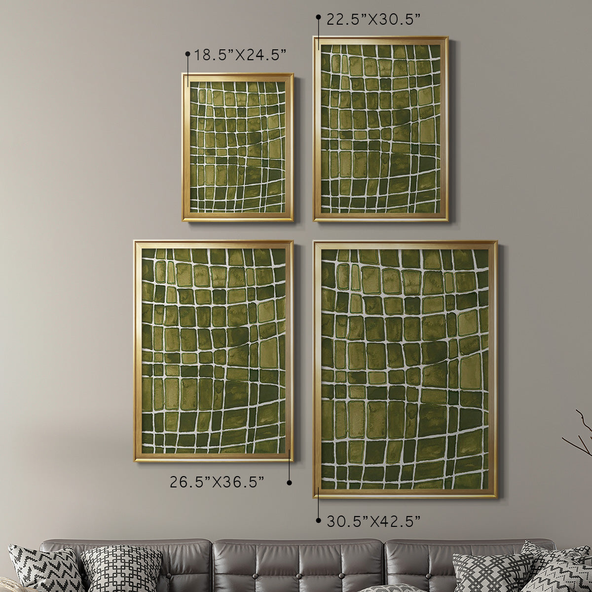 Square Bluff II - Modern Framed Canvas Print