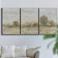 Three-panel canvas wall art featuring late season rural harvest fields, displayed in a living room above a sofa.