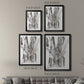 Europe Street Sketches III - Modern Framed Canvas Print