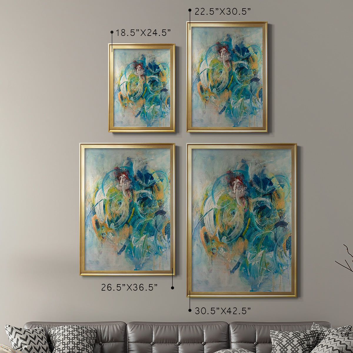Silent Energy II - Modern Framed Canvas Print