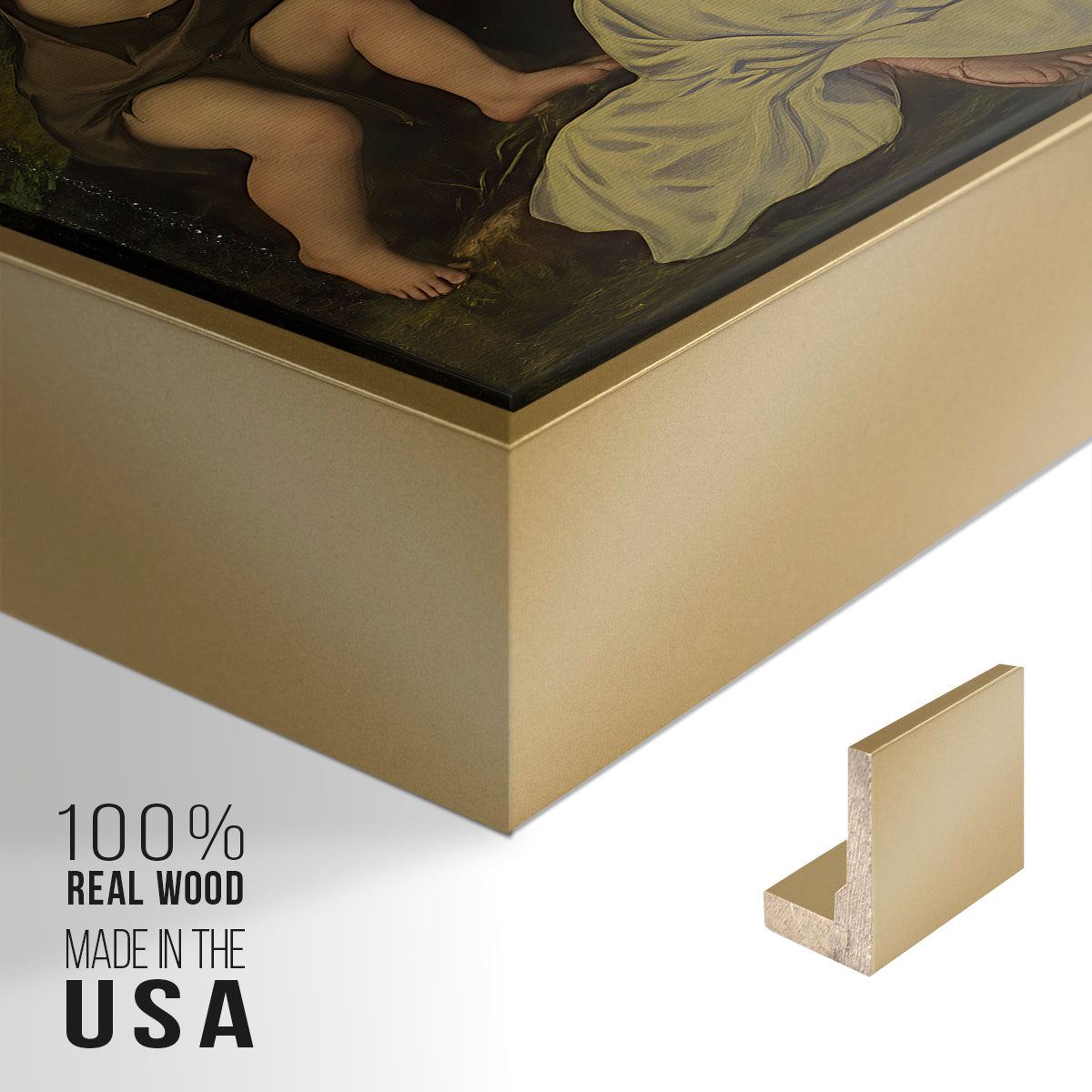 The Aldobrandini Madonna, 1532 - Floater Framed Canvas Print