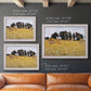 Impressionist rural harvest scene by John Singer Sargent in an ornate weathered white frame shown in multiple size options.