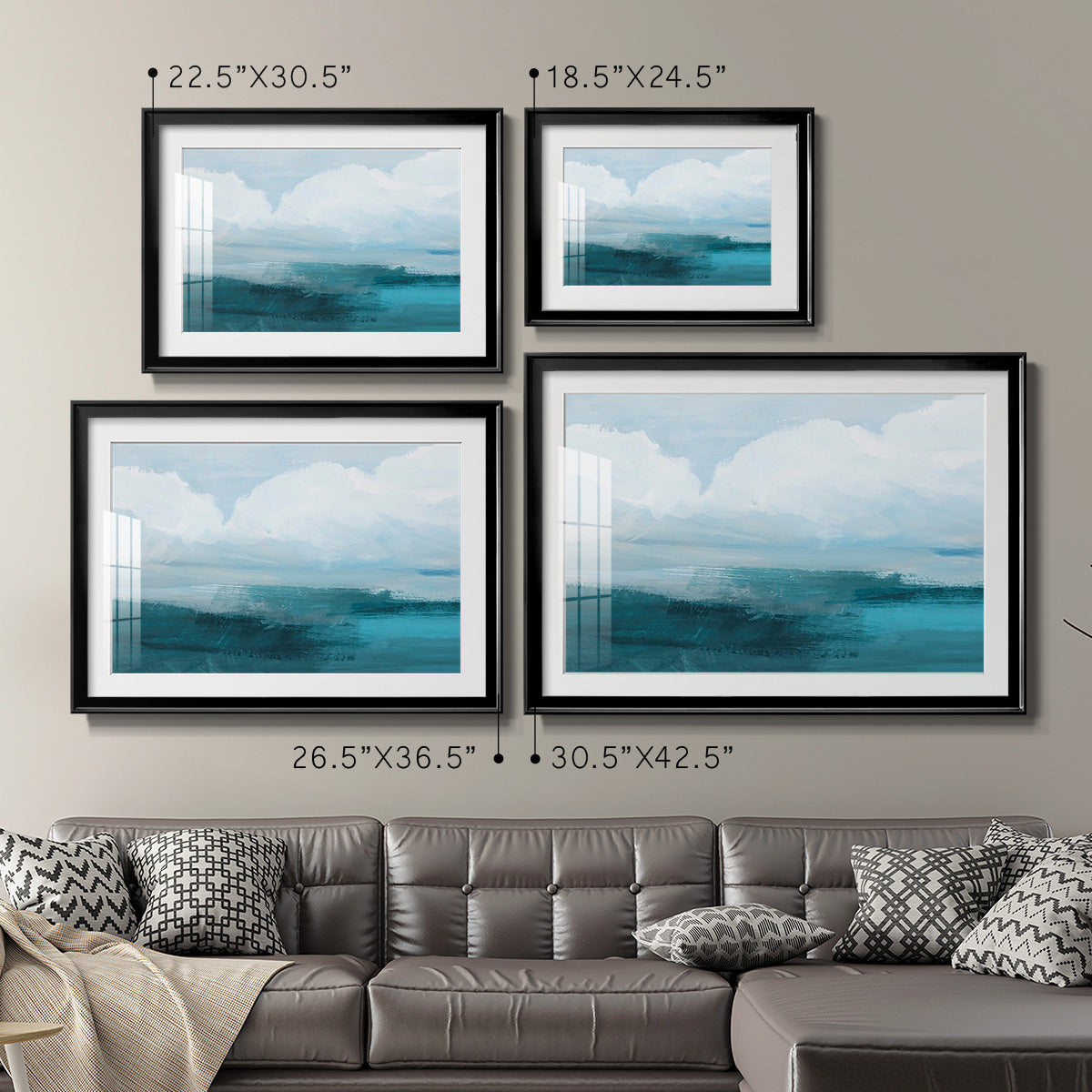 Azure Rising I Premium Framed Print - Ready to Hang