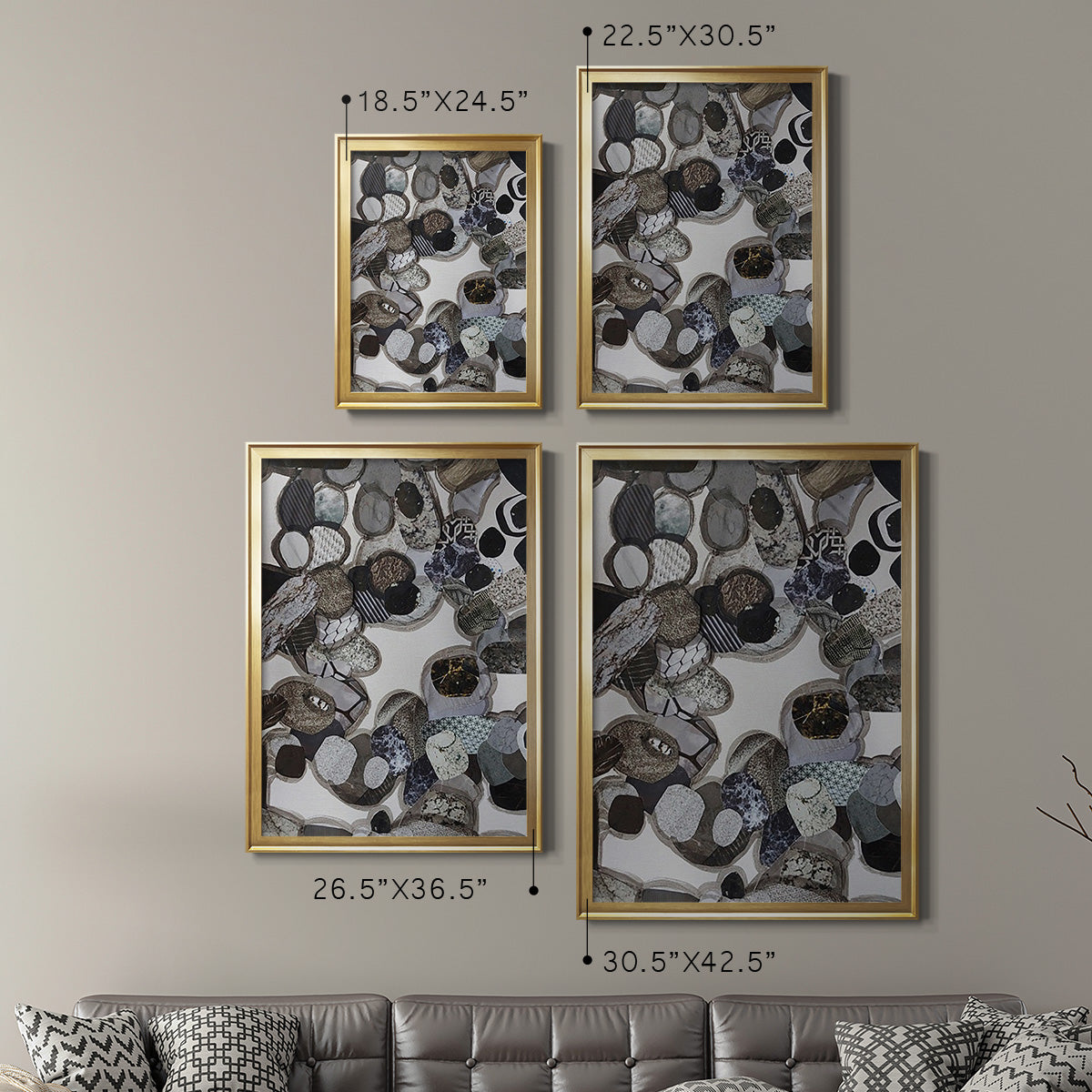 Egyptian Desert - Modern Framed Canvas Print