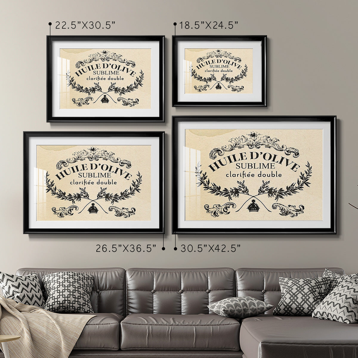 Antique French Label IV - Modern Framed Art Print