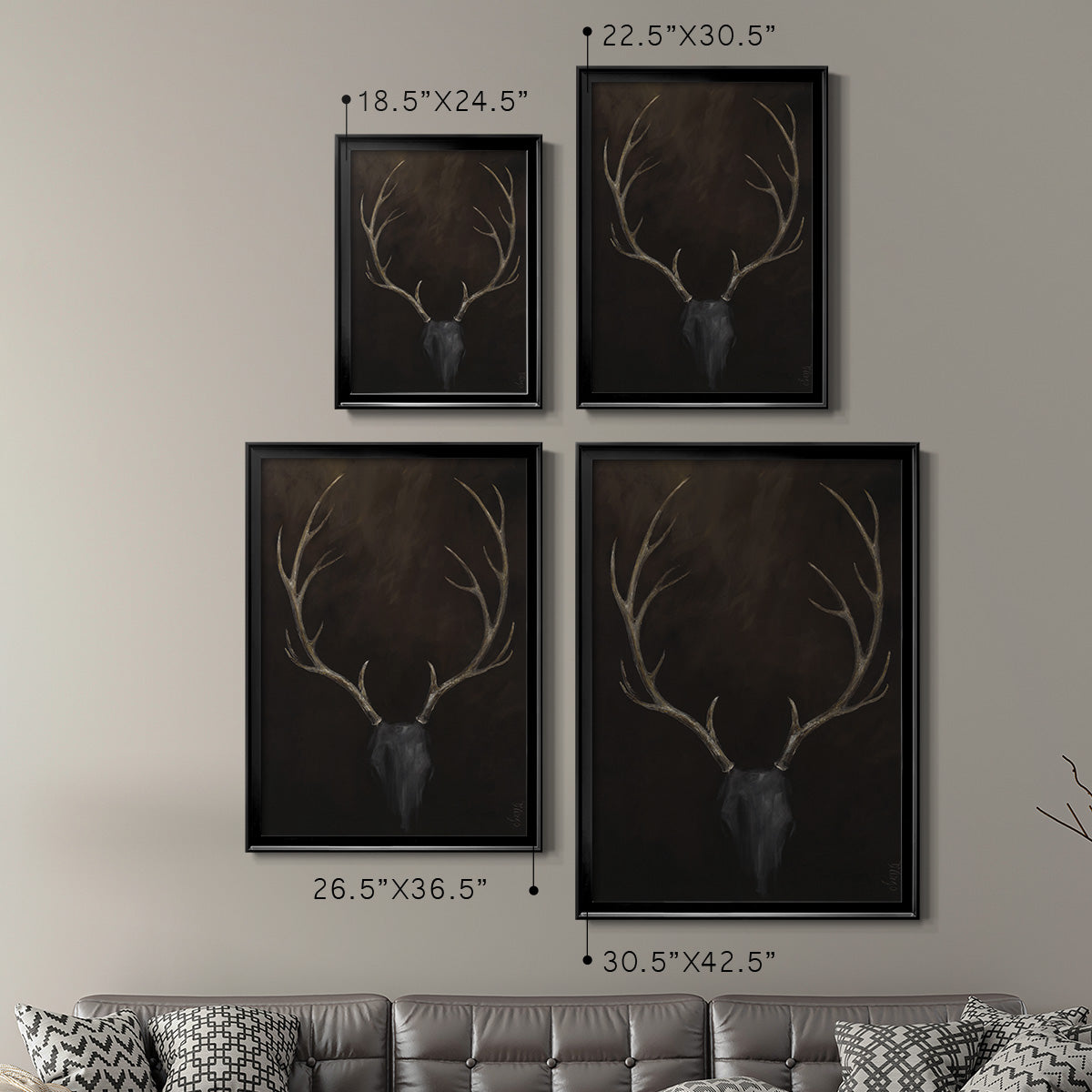 Buck - Modern Framed Canvas Print