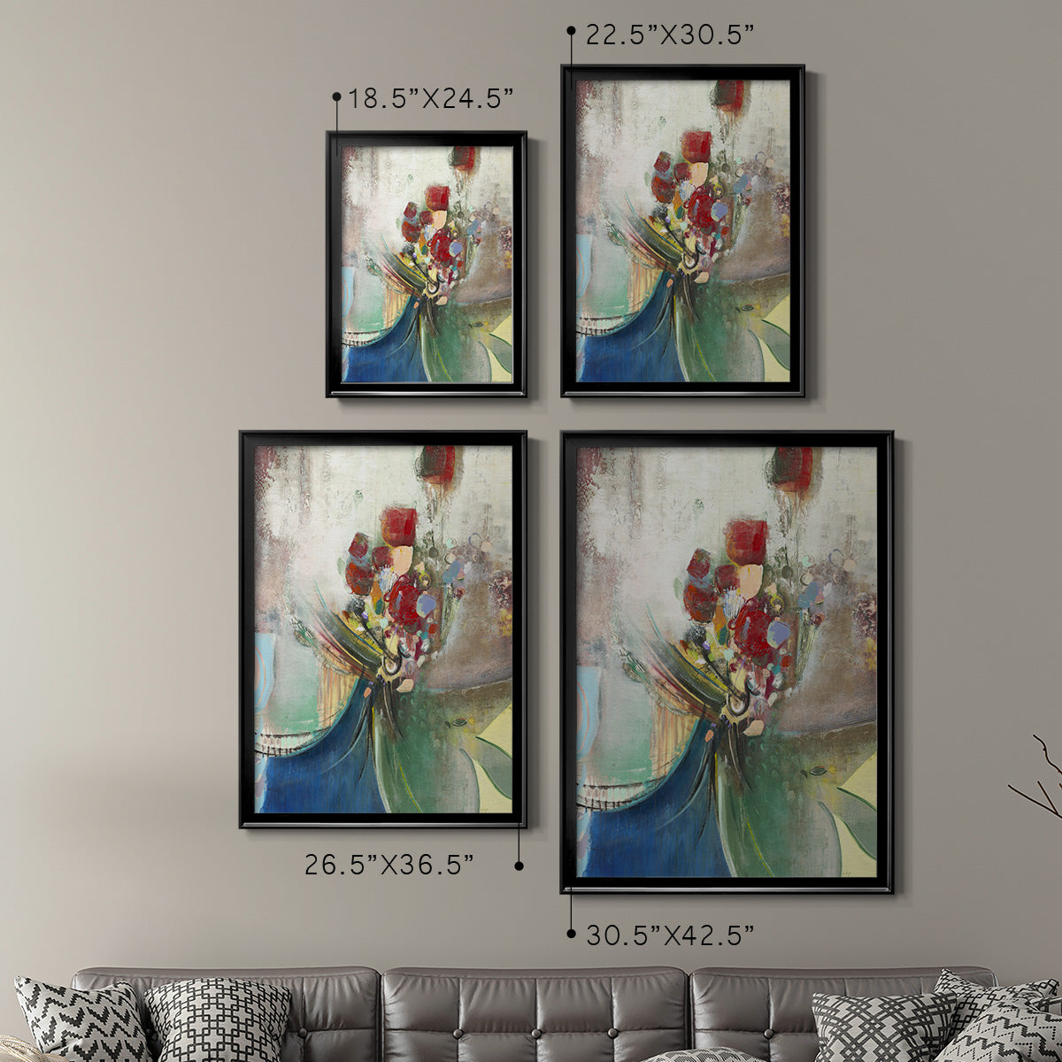 Celebration II - Modern Framed Canvas Print