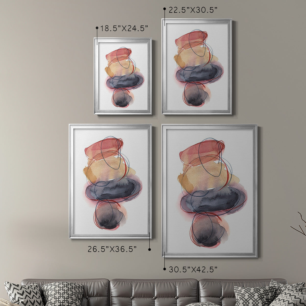 Balancing Act I - Modern Framed Canvas Print