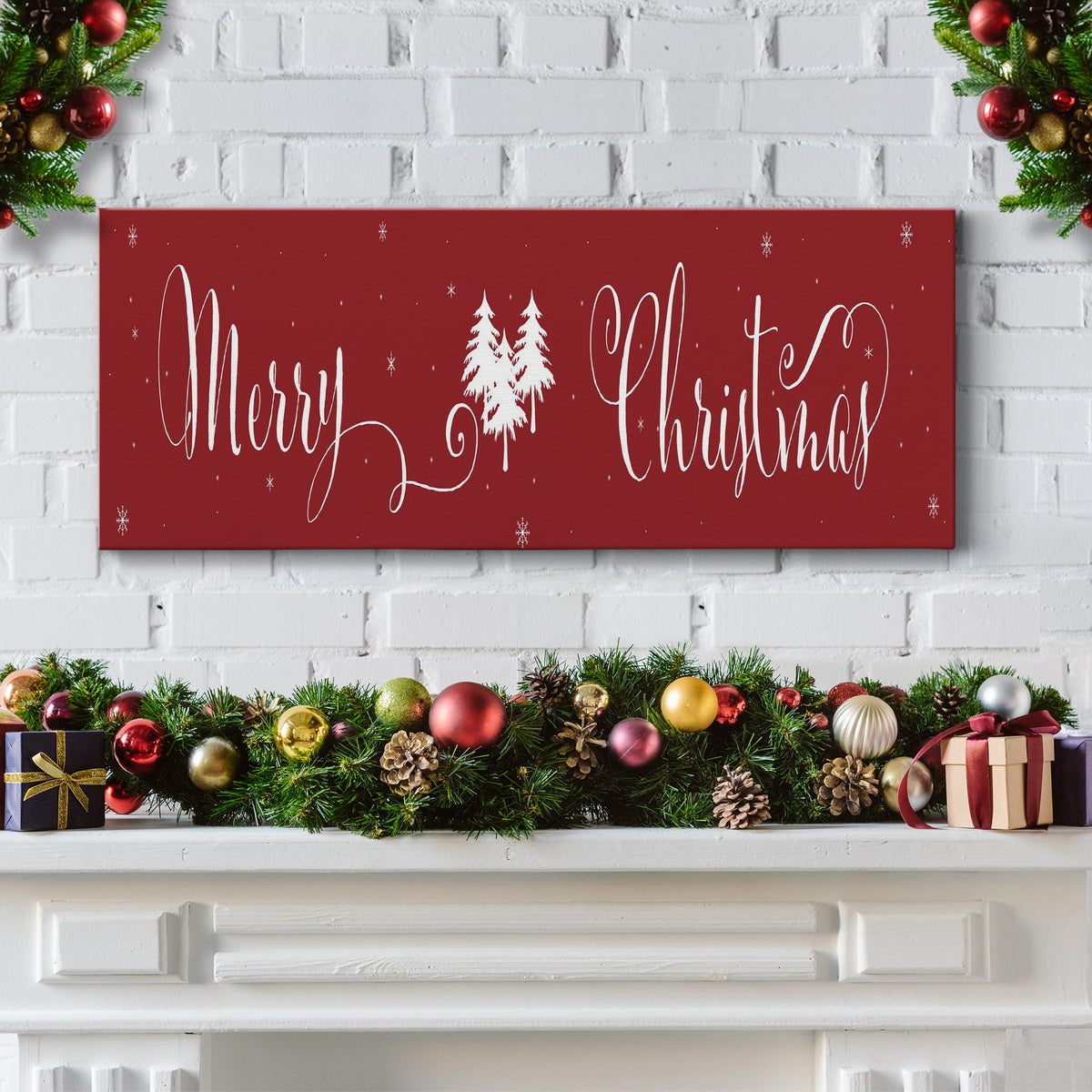 Merry Christmas - Premium Gallery Wrapped Canvas  - Ready to Hang