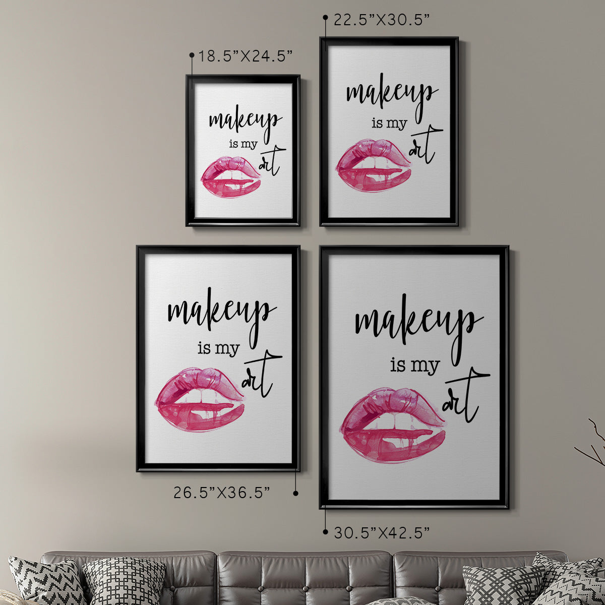 Makeup is My Art - Modern Framed Canvas Print