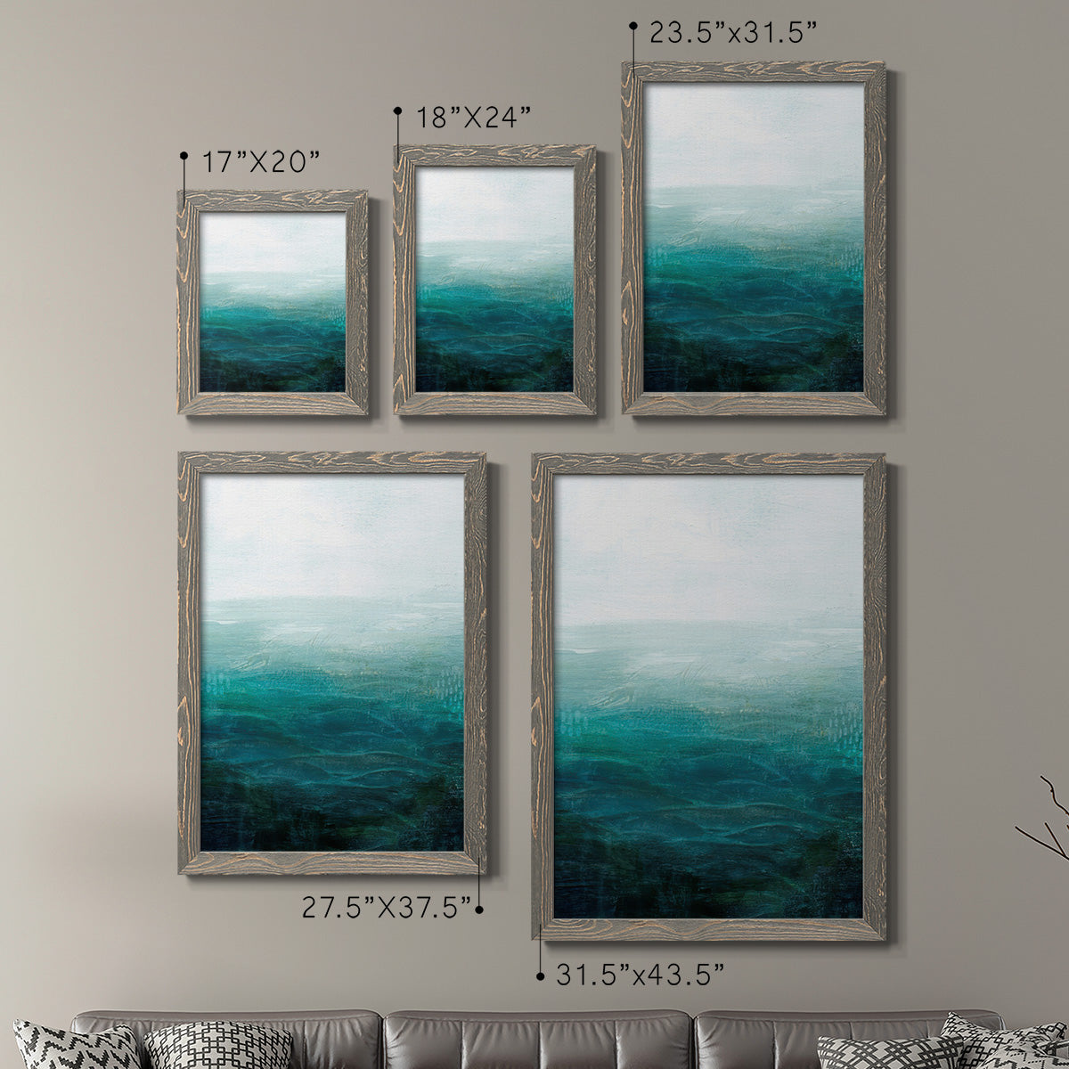 Drifting Sea I - Premium Framed Canvas 2 Piece Set - Ready to Hang