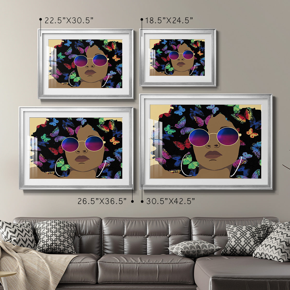 Butterfly Diva I Premium Framed Print - Ready to Hang