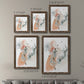 Size comparison chart for a set of two walnut barnwood framed canvas prints.