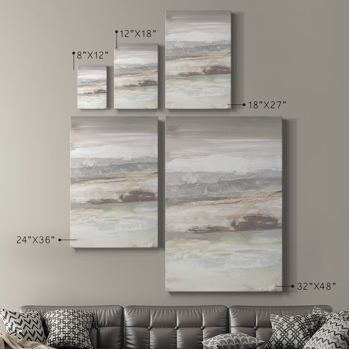 Neautral September Sky Premium Gallery Wrapped Canvas - Ready to Hang