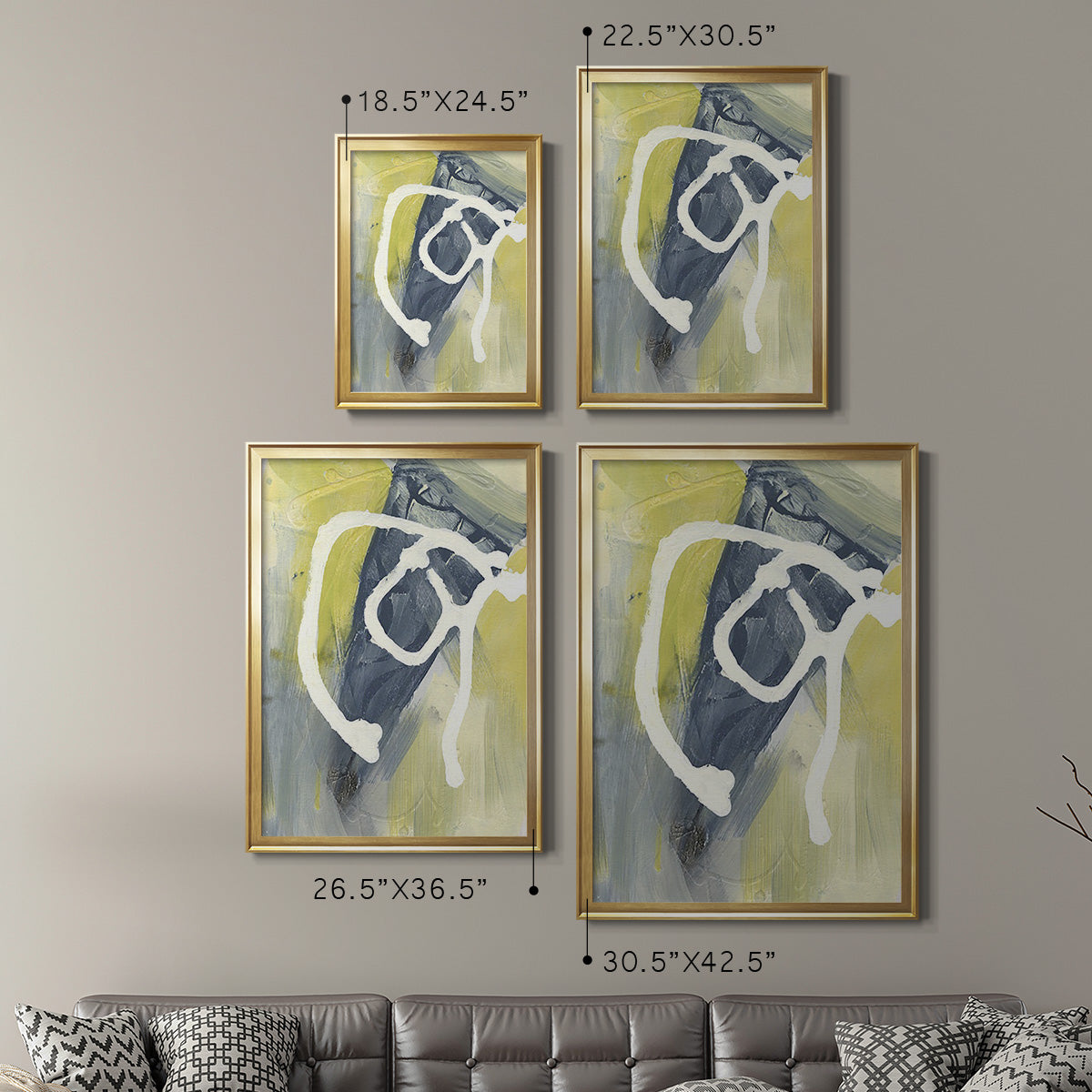 Delightful I - Modern Framed Canvas Print