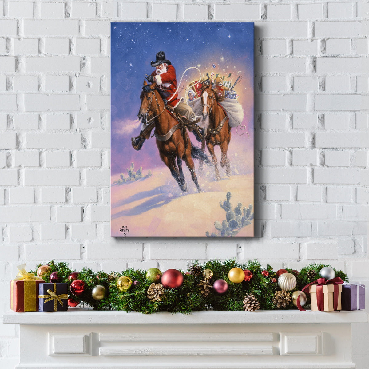 Santa's Big Ride - Gallery Wrapped Canvas