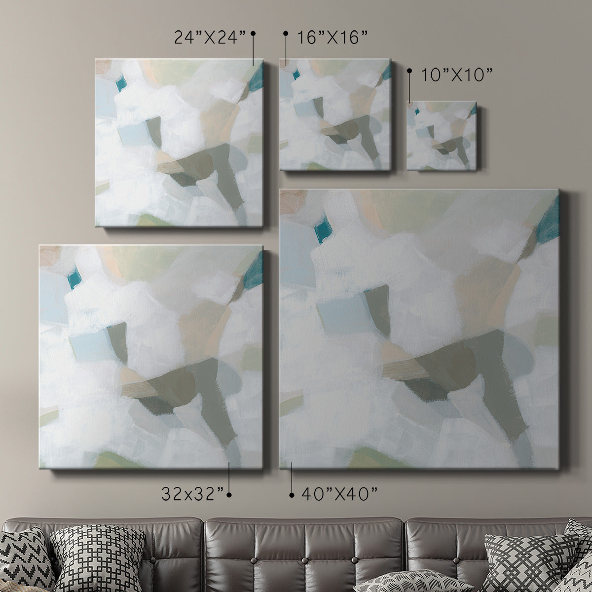 Muted Mosaic II - Canvas Art Print