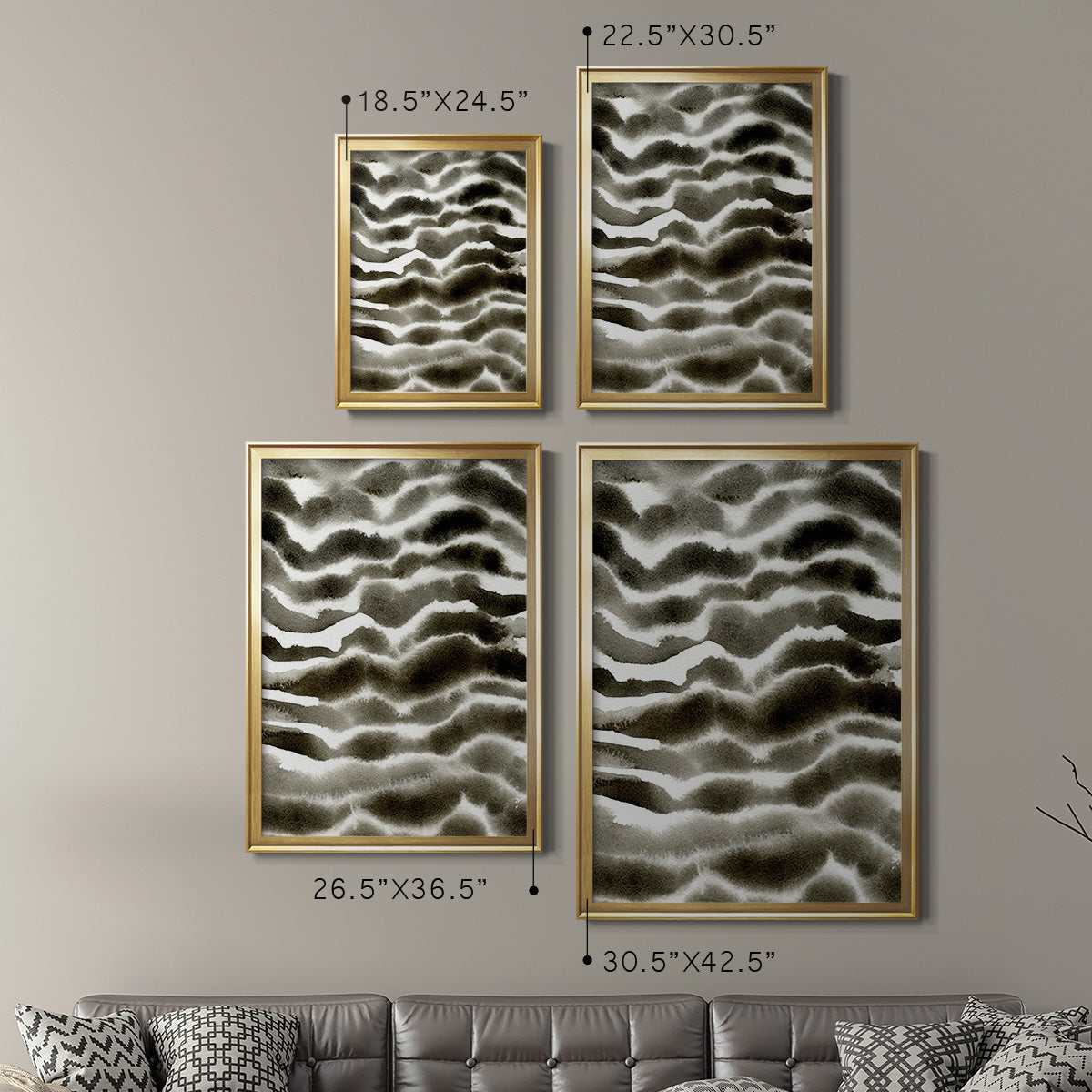 Jungle Stripe I - Modern Framed Canvas Print