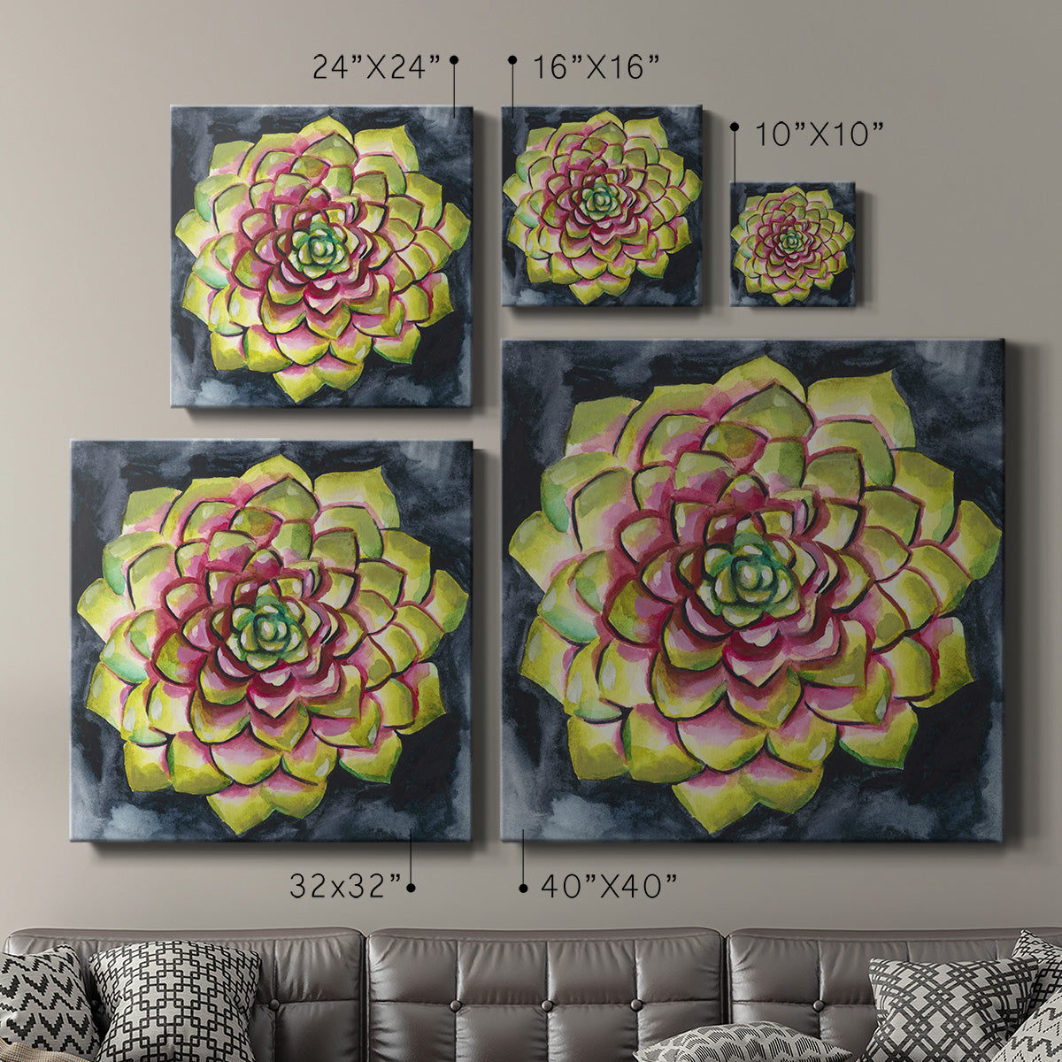 Succulent Rosette III - Canvas Art Print