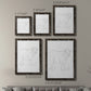 Size comparison chart for a set of two black barnwood framed canvas prints.