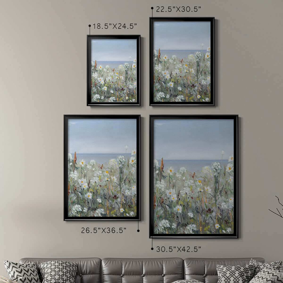 Wild Sea Breeze I - Modern Framed Canvas Print