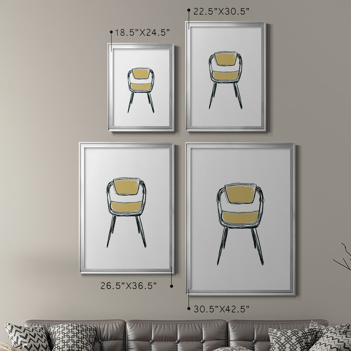 Take a Seat II - Modern Framed Canvas Print