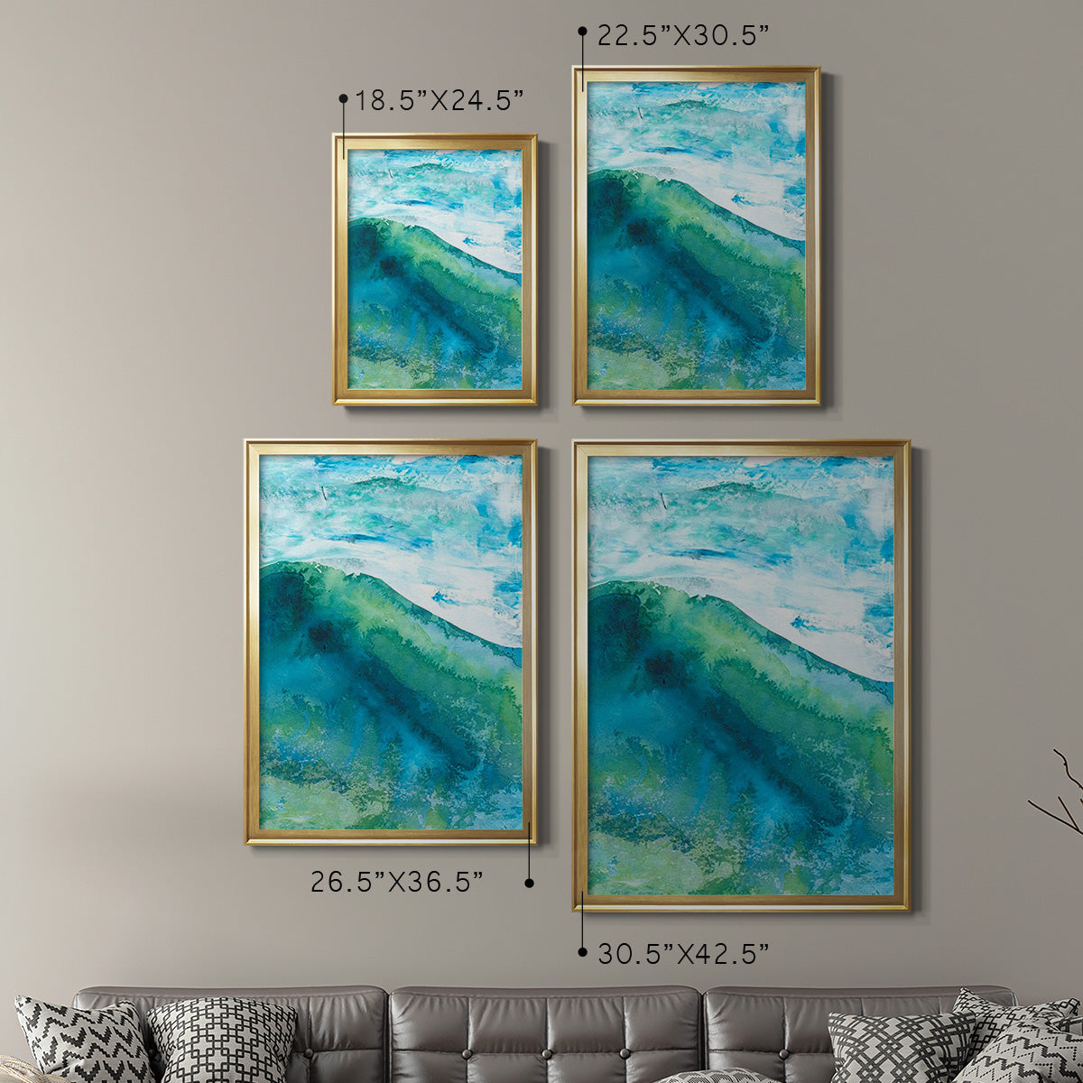 New Air I - Modern Framed Canvas Print