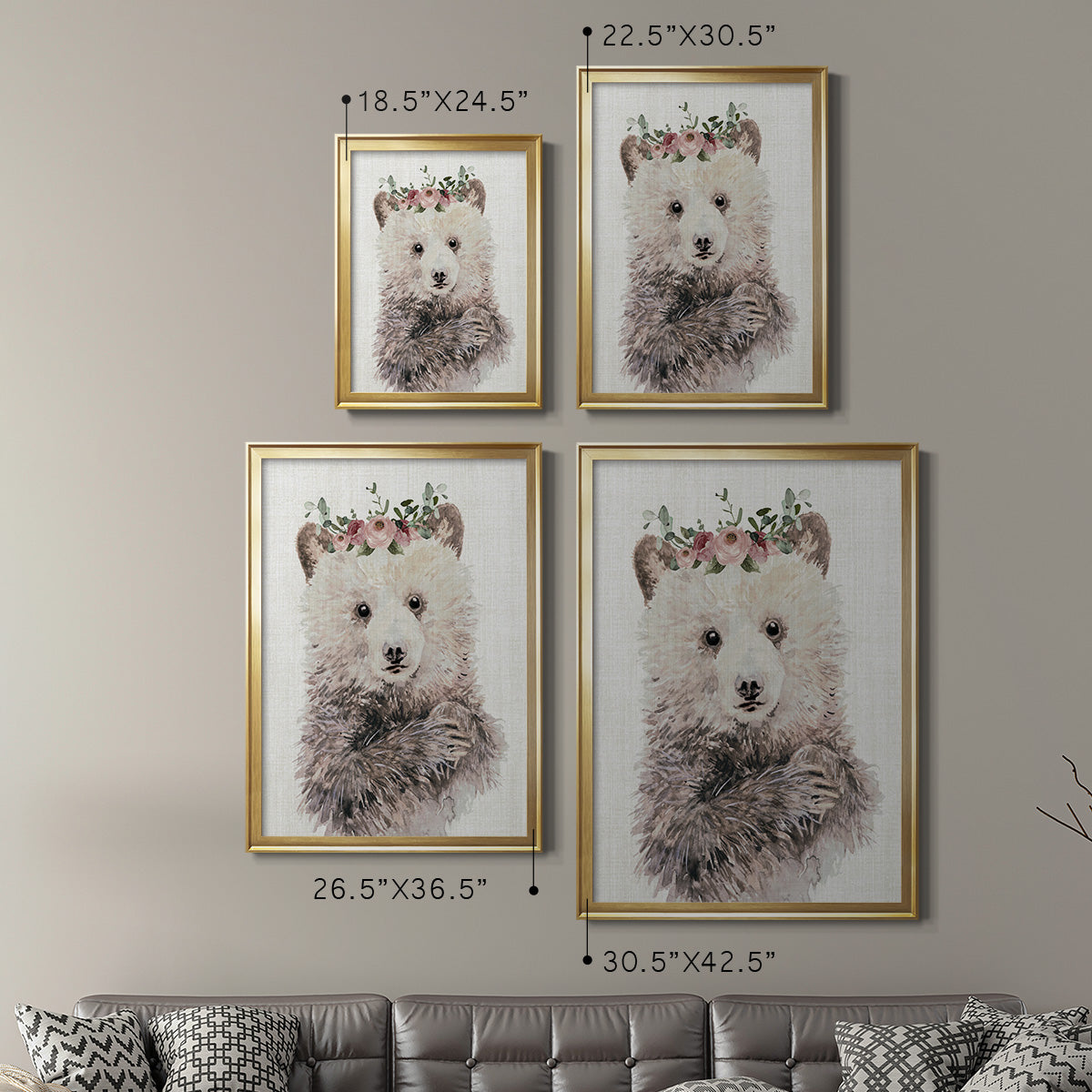 Dressy Cub - Modern Framed Canvas Print