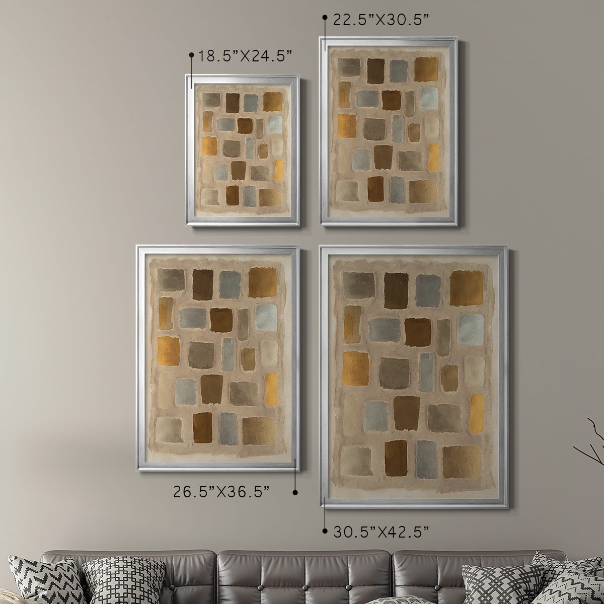 Sand Shaped II - Modern Framed Canvas Print