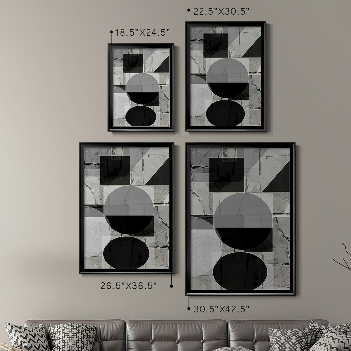 Abstract Neutrality II - Modern Framed Canvas Print