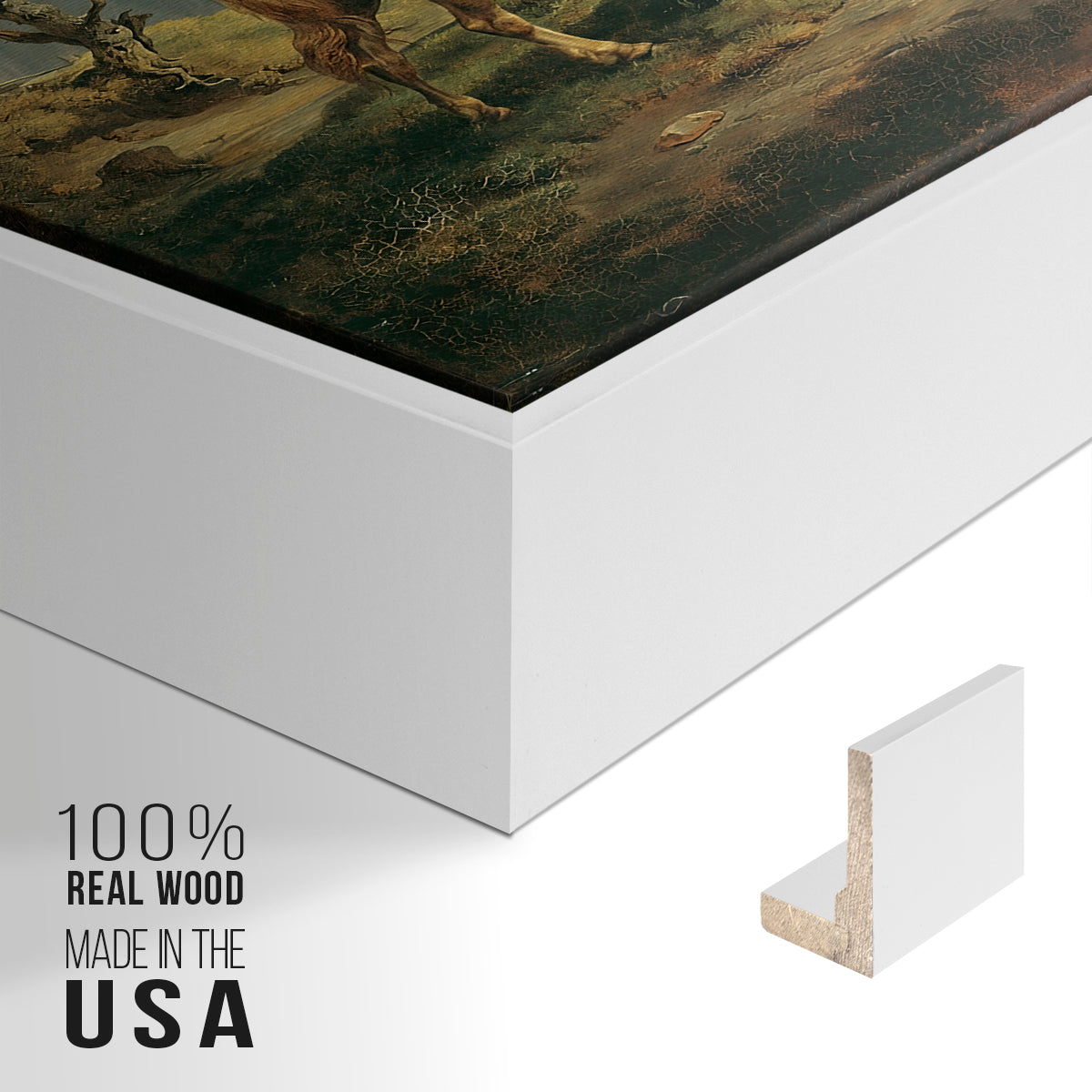 Young Peasant Couple Resting in the Field, 1829 - Floater Framed Canvas Print